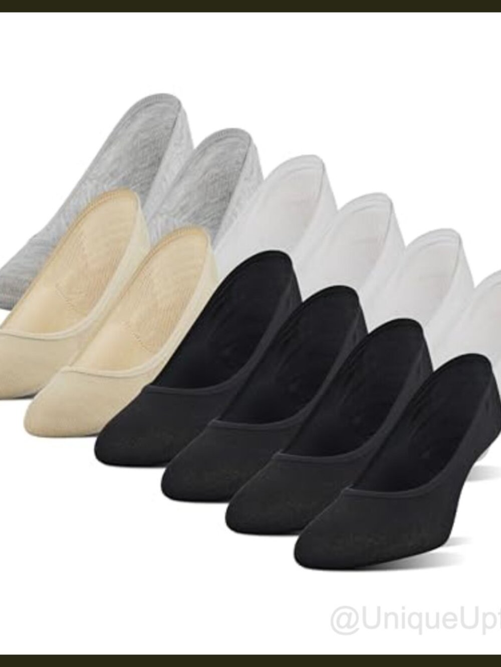 Lightweight No Show Liner Socks Seamless Toe Gel Grip